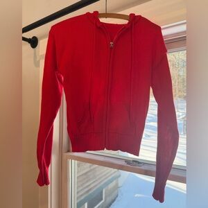 Red Zip-Up Hoodie